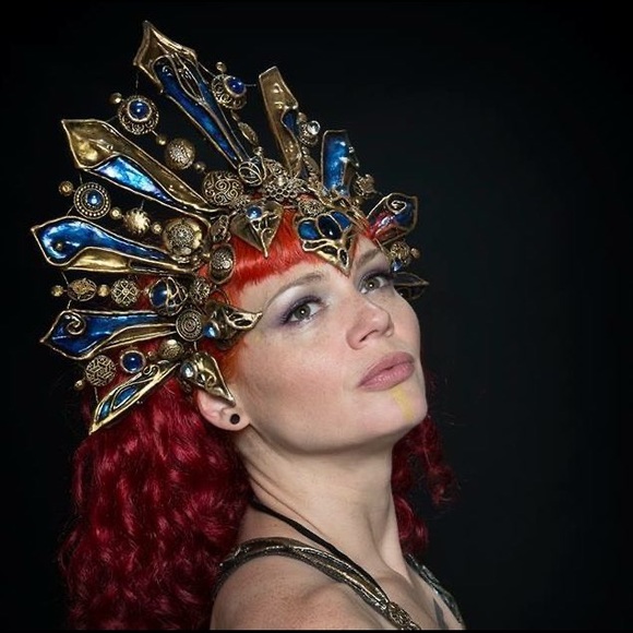 Handmade Queen of the Damned Akasha Aaliyah Crown, blue, excellent quality - Picture 4 of 5